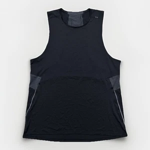 Lululemon x Peloton Shirt Mens L Black METAL VENT TECH Tank Top Stretch Gym Logo - Picture 1 of 6