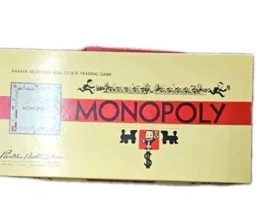 Rare  1954 Monopoly Set Only Missing a 500 dollar Bill great collectible Vintage - Picture 1 of 14