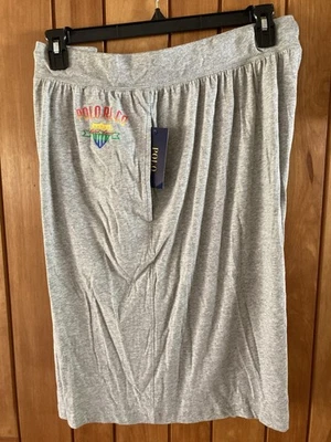 Nuevos Pantalones Cortos Ralph Lauren Para Hombre Salón Dormir 4XT Gris Foto 1 de 4