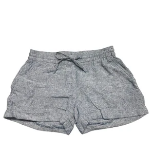 Old Navy Women's Size S Blue Linen Blend Mid-Rise Shorts Beach Summer EUC - Picture 1 of 5