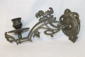 Vintage 1 Wand Klavier Kerzenhalter im Jugendstil  Messing/ Bronze verstellbar - Bild 1 von 5