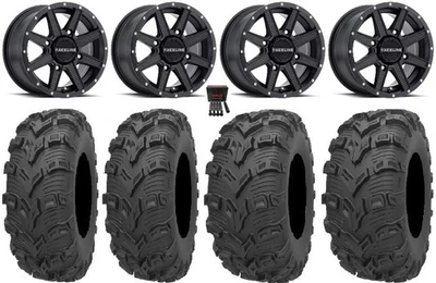 Raceline Hostage 14" Black Wheels 26" Bear Claw EVO Tires Textron Wildcat XX - Image 1 of 4