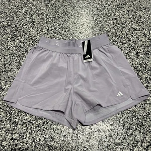 NWT Adidas Womens Hyperglam Pacer Training Shorts Sz M Silver Dawn Purple IK8310 - Picture 1 of 3