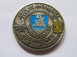 Moneda de Excelencia Fort Hood 15º MI BN AE NIGHTHAWKS Drones Aviones Bandera - Imagen 1 de 10