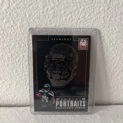 2013 Panini Elite - Portraits Marshawn Lynch #18 Silver! Seahawks! Beast Mode! - Image 1 of 2