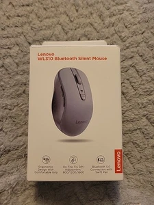 Lenovo WL310 Wireless Bluetooth Ergonomic Silent Mouse,  Adjustable DPI - Picture 1 of 3