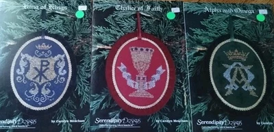 SERENDIPITY DESIGNS CHRISTIAN CATHOLIC STMBOLS CROSS STITCH CHART, OOP, RARE - Image 1 of 4