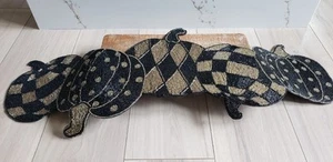Runner da tavolo zucca con perline Tahari Halloween arlecchino oro nero decorazione autunno - Foto 1 di 6