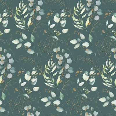 Eukalyptus Stoff 100% Baumwollstoff Meterware Deko Kinder Eucalyptus BC045 - Bild 1 von 4