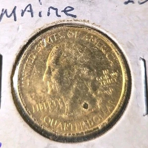 2003 D AU Gold Plated US State Quarter - Maine - FREE SHIPPING - Picture 1 of 2