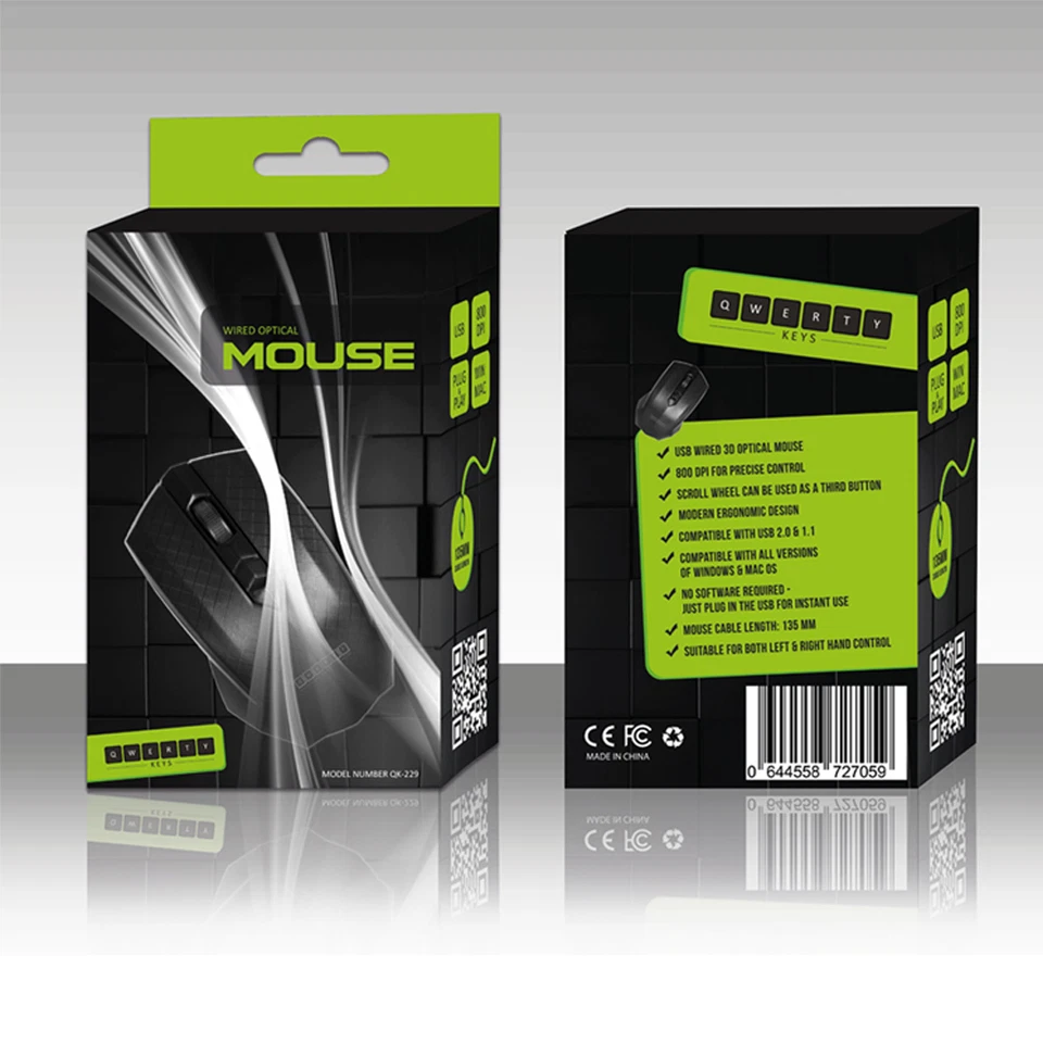 CLEARANCE -100 Mice Sleek Modern USB Wired Optical 3D Computer Mouse Windows Mac - Image 1 of 4