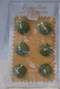 Botones de plástico redondos de oro verde de colección tono moda EE. UU. - Imagen 1 de 3
