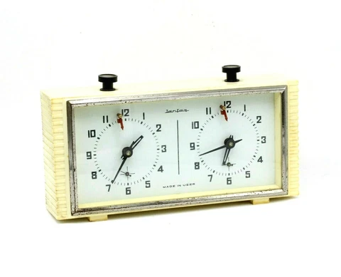Vintage Chess Clock Working Large Plastic Soviet Chess Timer Jantar Chess Gift Cover
