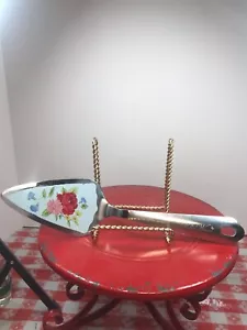 Vintage Pioneer Frau Marke Metall Kuchen Server süße Rose - Bild 1 von 6