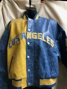 PLT Blue Faux Leather Oversized Blue Jacket Los Angeles Sz M NEW - Picture 1 of 8