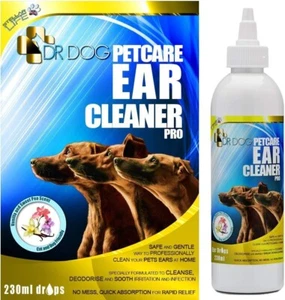 *VET STRENGTH* Dog Ear Cleaner Drops STOP Shaking Ears Itching Mites Odour Wax - Picture 1 of 9