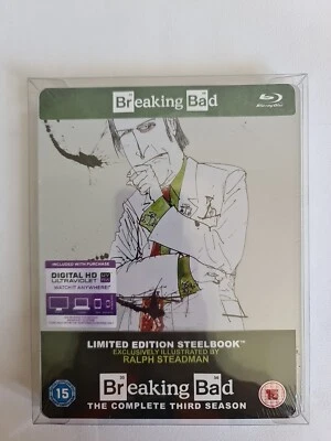 BREAKING  BAD  THIRD   SEASON   BLU-RAY  LIMITED  EDITION   STEELBOOK  - Image 1 of 4