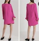 Banana Republic Womens Bright Pink Long Sleeve Button Back Dress  Size 10
