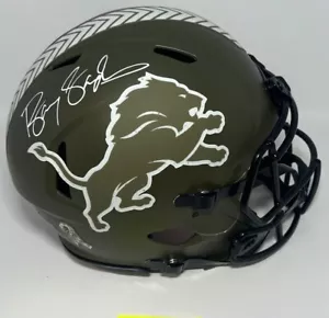 Lions BARRY SANDERS Signed Full Size SALUTE Authentic Speed Helmet AUTO - JSA - Picture 1 of 1
