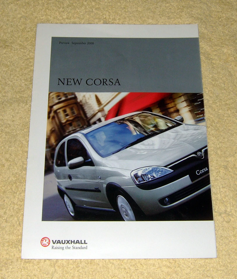 Vauxhall Corsa C Preview 8 page fold-out Brochure, September 2000 - Image 1 of 4