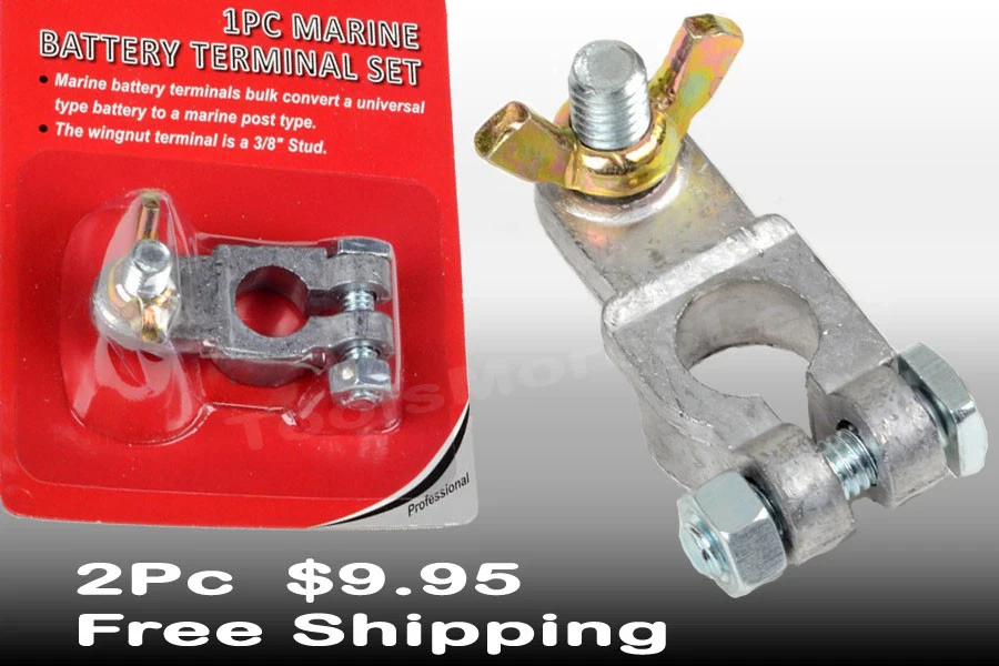 BATTERY TERMINAL ENDS TOP POST TYPE  2PC MARINE - Image 1 of 1
