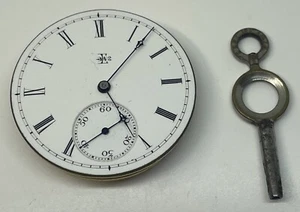 LADY ELGIN POCKET WATCH MOVEMENT & KEY 15 Jewels 10s 1871 Runs - Picture 1 of 22