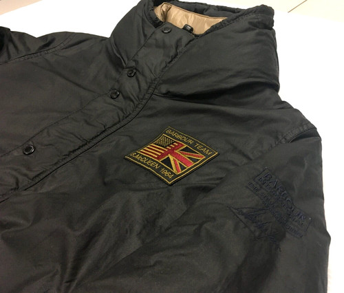 ALEXANDER MCQUEEN Parka giacca con cappuccio Barbour Steve McQueen Signature bandiera Regno Unito patch campo cerato