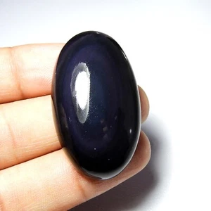 Natural Multi Flash Rainbow Obsidian Cabochon Oval Gemstone Loose 71 Cts #8310 - Picture 1 of 6