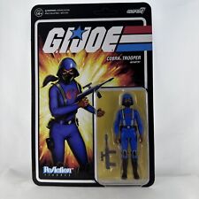 GI Joe Cobra Female Trooper Long Black Hair  Brown  ReAction Super7 Yellow Back