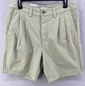 Pantalones Cortos AMENDI Hombre Talla 29 Karl Verde Algodón Orgánico Plisados Bolsillos Botón Mosca $179 - Imagen 1 de 14