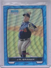 2012 Bowman Chrome Prospects Blue Wave Refractors #BCP24 J.R. Graham