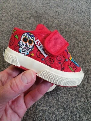 Superga Tamanho 2UK/6-9 Meses Dia de los Muertos/Dia dos Mortos (personalizado) - Imagem 1 de 4