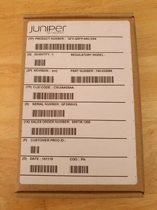 40GBase-SR4 40GbE QSFP+ OM3 100m 850nm SW Juniper QFX-QSFP-40G-SR4 740-032986 - Picture 1 of 6