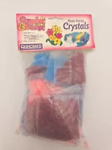 Vintage Makit & Bakit Plastic Baking Crystals Quincrafts New Pink Blue Purple - Picture 1 of 4