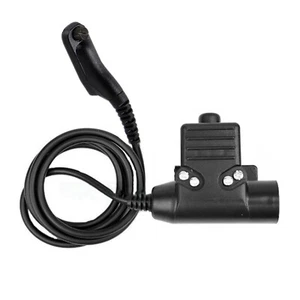 ABS Black Headset Adapter U94 Cable PTT For Motorola APX-6000 DP-3401 DGP-6150 - Zdjęcie 1 z 9