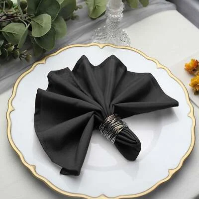 50 pcs 17" Polyester Napkins Wedding Party Table Top Wholesale Decorations - Image 1 of 2