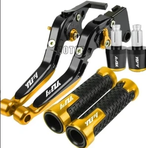KIT LEVE FRIZIONE E FRENO + MANOPOLE PER YAMAHA YZFR1 YZF R1 2004-2014 NERO ORO - Foto 1 di 1