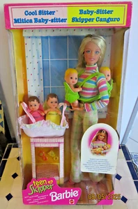 NRFB 1998 Puppe Doll Teen SKIPPER BARBIE COOL SITTER BABYSITTER Vintage #20334 - Bild 1 von 7