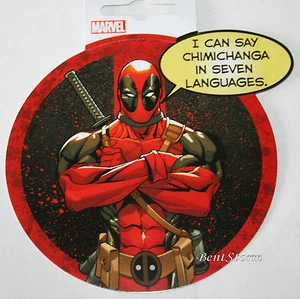 Marvel Deadpool Sword Round Arms Crossed Chimichanga Diecut Vinyl Wall STICKER - Picture 1 of 1