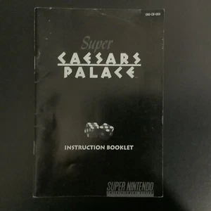 Super Caesars Palace SNES Super Nintendo solo manual de instrucciones - Imagen 1 de 6