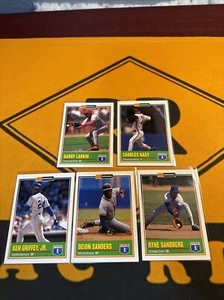 1993 DURACELL BASEBALL CARD LOT OF 5  Griffey-Sanders-Sandberg-Larkin-Nagy - Picture 1 of 7