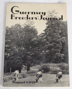 Guernsey Breeders Journal August 1, 1935 Cow Calf Bull Farms Cattle Dairy Ads - Imagen 1 de 17