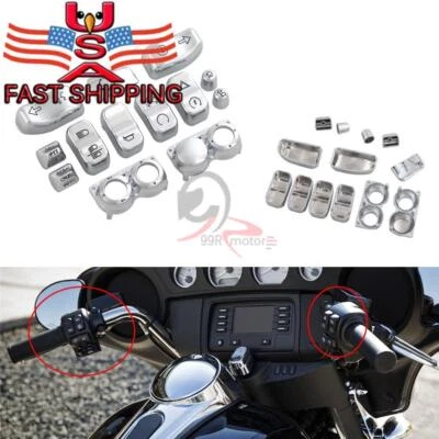 Крышки переключателя ручного управления подходят для Harley Touring FLHFB FLHTK Street Glide 2014-23 - Изображение 1 из 4