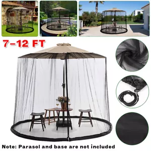 Umbrella Mosquito Netting Canopy Screen Mesh Net Cover 7-12FT for Outdoor Patio - Picture 1 of 19