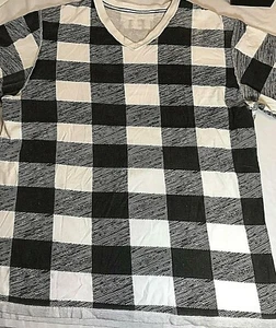 O’Neill Mens Black & Grey Checkered V Neck Short Sleeve "Insideout" XLarge - Picture 1 of 4
