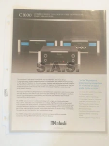 McINTOSH LABS OEM C1000 REFERENZ VORVERSTÄRKER PRODUKTBROSCHÜRE - NEUWERTIG! - Bild 1 von 2