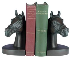 Handmade Equestrian Horse Head Bookends by OK Casting - Picture 1 of 1