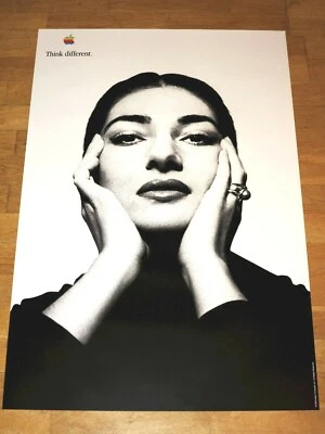 Apple Think Different Poster - Maria Callas / 24 x 36 by Steve Jobs 61 x 91 cm - Image 1 of 3