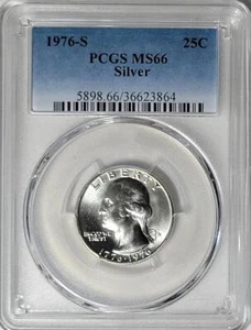 1976 - S  Silver Washington Quarter - PCGS  MS66 - Picture 1 of 2