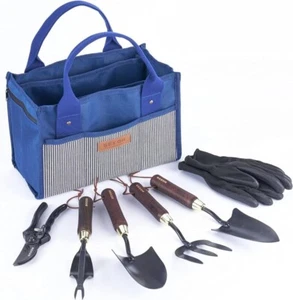 SEEDR GARDEN WORKS Outdoor Garden Tool Set Stainless Steel Gardening Set - Picture 1 of 5